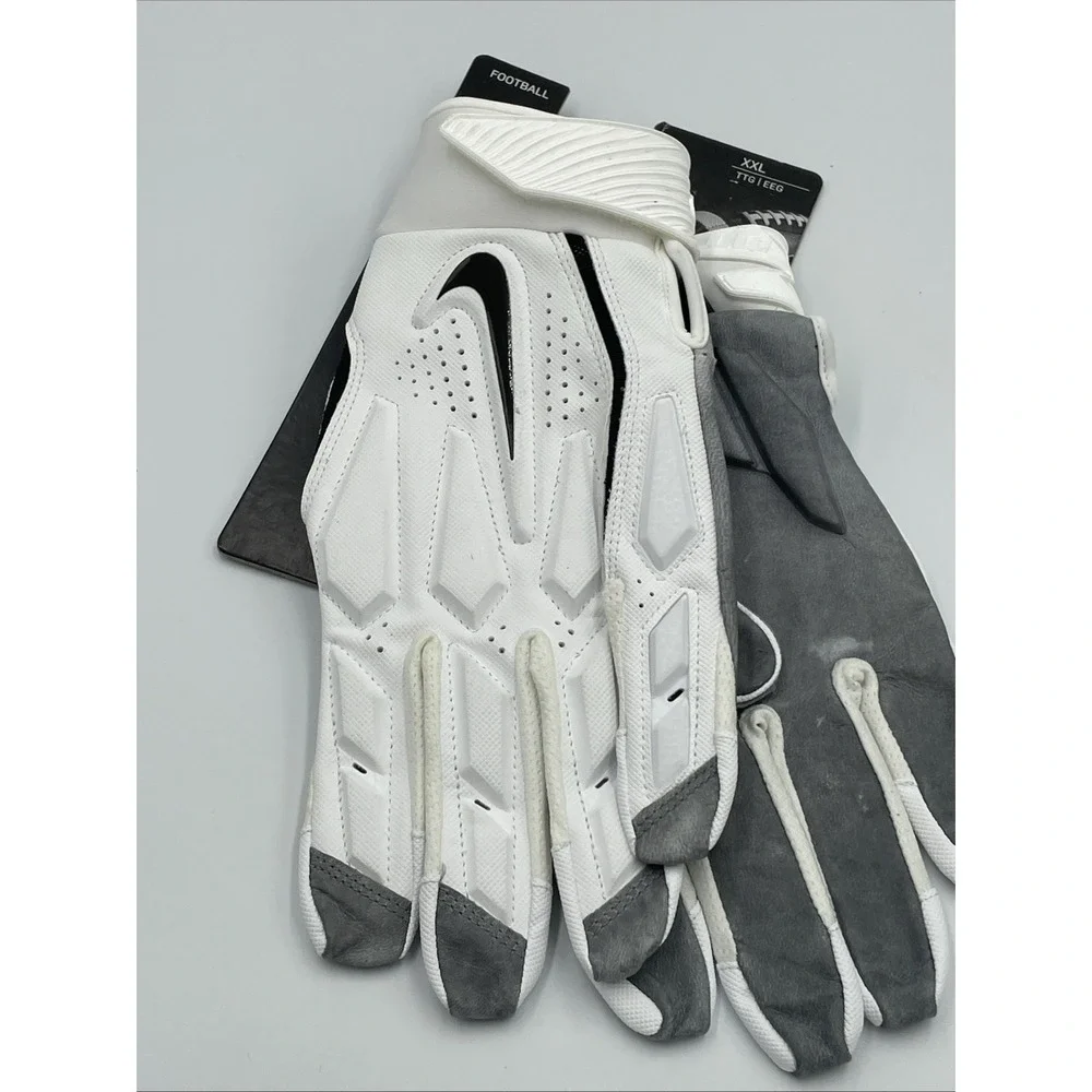 Nike  D-Tack 6.0 Lineman NFL Football Gloves White/Black PGF946-184 Size 2XL